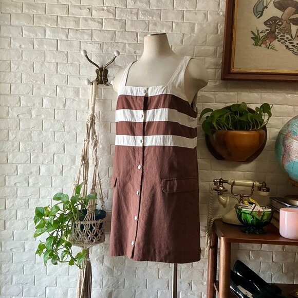 Free People free-est St. Tropez Tunic Striped Beach Mini Dress Cover-Up - Picture 4 of 12